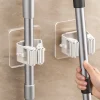 Adhesive Wall Hooks for Mop and Broom Storage