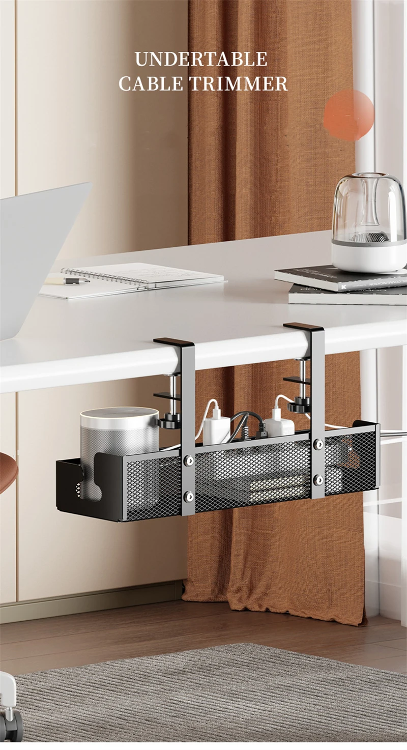 No Drilling Extendable Under Desk Cable Management Metal Cable Tray Under Desk With Clamp Retractable Power Strip Cord Holder No Drilling Extendable Under Desk Cable Management Metal Cable Tray Under Desk With Clamp Retractable Power Strip Cord Holder