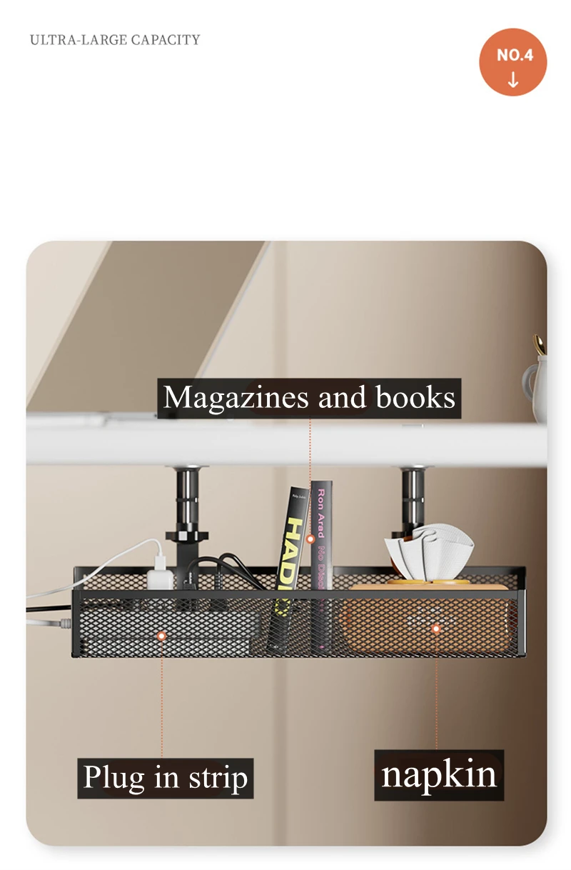 No Drilling Extendable Under Desk Cable Management Metal Cable Tray Under Desk With Clamp Retractable Power Strip Cord Holder No Drilling Extendable Under Desk Cable Management Metal Cable Tray Under Desk With Clamp Retractable Power Strip Cord Holder