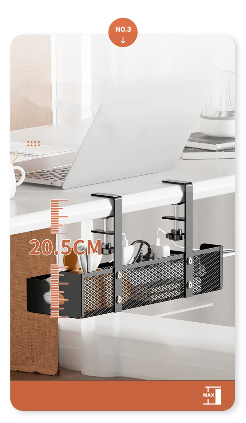 No Drilling Extendable Under Desk Cable Management Metal Cable Tray Under Desk With Clamp Retractable Power Strip Cord Holder No Drilling Extendable Under Desk Cable Management Metal Cable Tray Under Desk With Clamp Retractable Power Strip Cord Holder