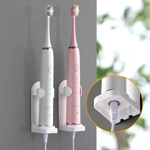Adjustable Toothbrush Holder Electric Toothbrush Base Silicone Non-slip Wall Mount Brush Body Rack Adapt 99% - Image 5
