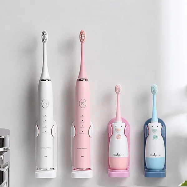 Adjustable Toothbrush Holder Electric Toothbrush Base Silicone Non-slip Wall Mount Brush Body Rack Adapt 99% - Image 2