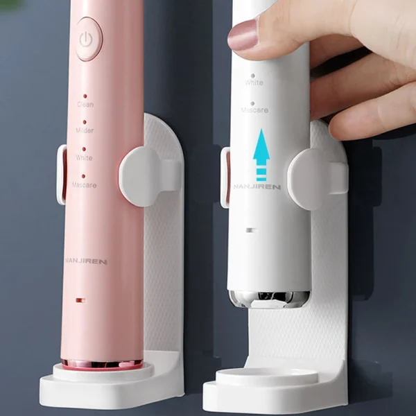 Adjustable Toothbrush Holder Electric Toothbrush Base Silicone Non-slip Wall Mount Brush Body Rack Adapt 99% - Image 3