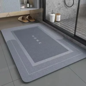 Bathroom Absorbent Mat – Quick Dry Anti Slip Foot Mat for Toilet and Door