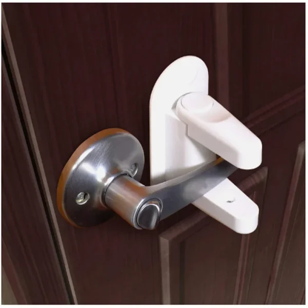 Door lever lock for child safety and baby-proofing