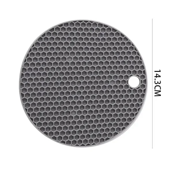 Round Heat-Resistant Silicone Mat, Drink Cup Coasters - Non Slip Pot Holder, Thicken Insulated Table Placemat Kitchen Accessories - Image 6