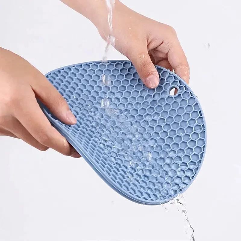 Round Heat Resistant Silicone Mat Drink Cup Coasters Insulation Non Slip Pot Holder Thicken Table Placemat Kitchen Accessories