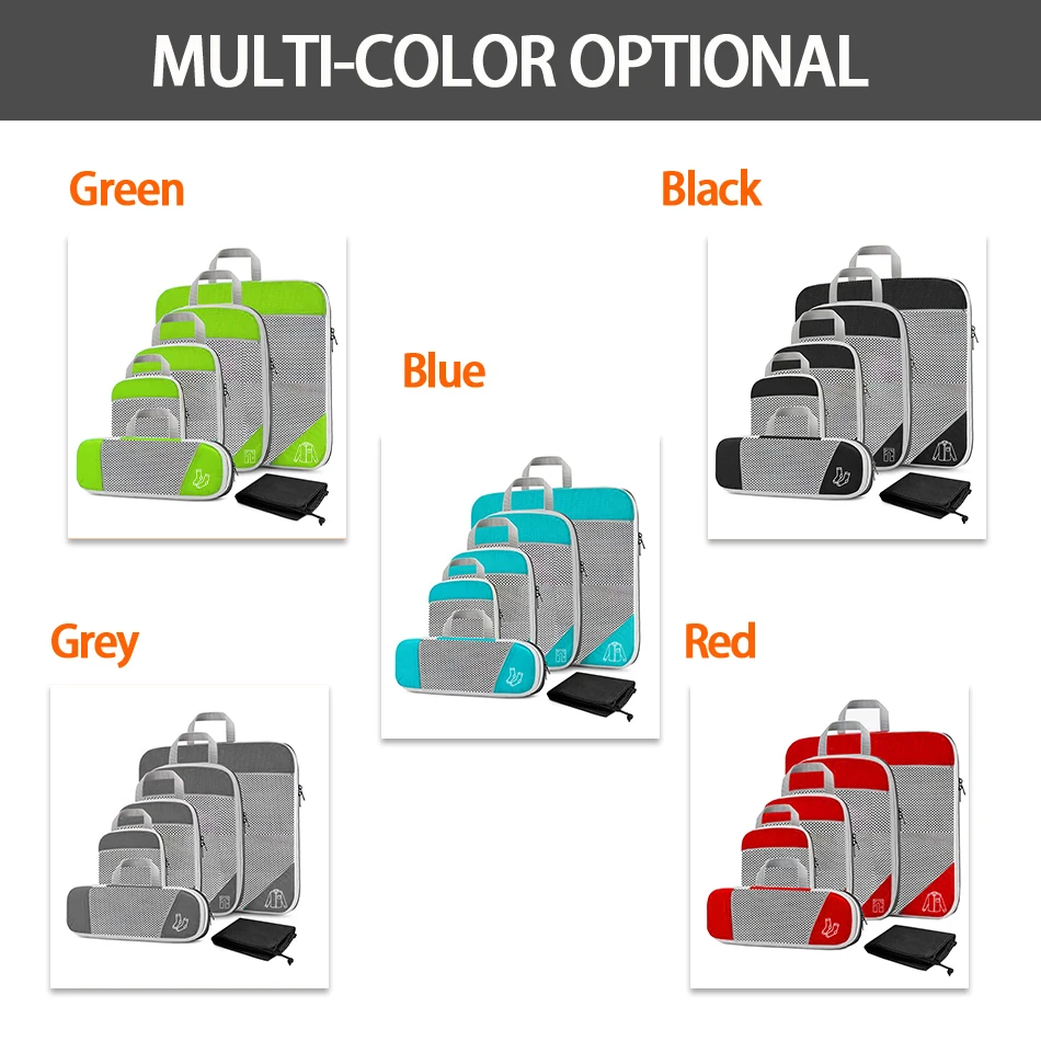 6PCS Travel Compressed Packing Cubes Storage Organizer Set With Shoe Bag Mesh Visual Luggage Portable Lightweight Suitcase Bag 6PCS Travel Compressed Packing Cubes Storage Organizer Set With Shoe Bag Mesh Visual Luggage Portable Lightweight Suitcase Bag