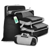 6PCS Packing Cubes Organiser Set – Lightweight Mesh Travel Storage with Shoe Bag