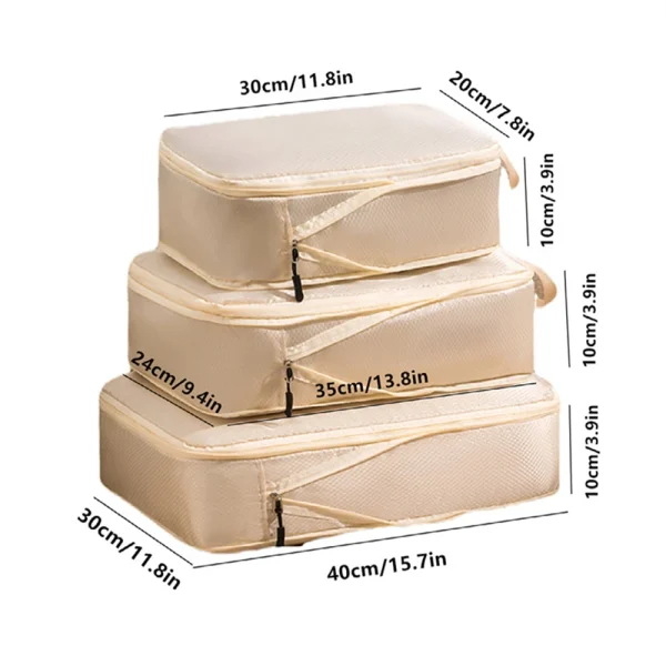 3Pcs Travel Storage Bag Travel – Multifunctional Storage Bag, Waterproof Luggage Pouch, Nylon Portable Luggage Organisers - Image 5