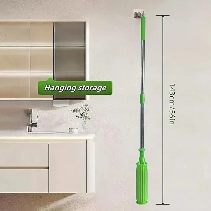 Dehydrated Mop 2in1 Handheld Long Microfiber Floor Mop Handle Cleaning Agent Wet and Dry Mop for Kitchen Hardwood Restaurants