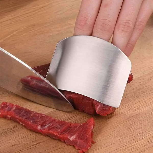 3/1pcs Stainless Steel Finger Guard Cutting Shiel Adjustable Vegetable Cutting Thumb Guard Finger Protector Tool, Kitchen Gadget - Image 2