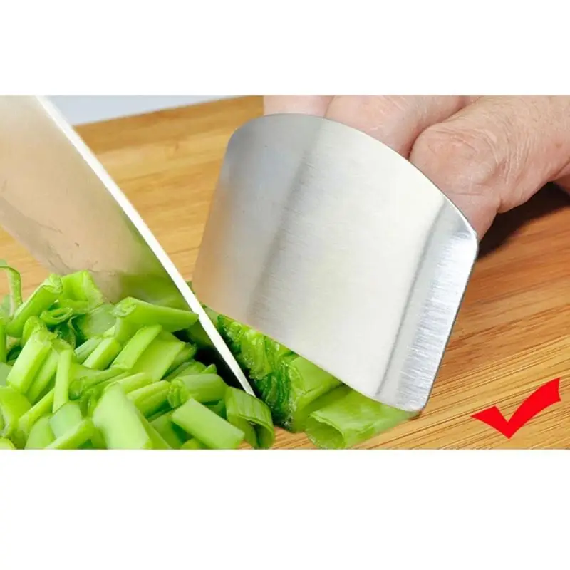 Kitchen Tool Accessories Stainless Steel Finger Guard Safety Vegetable Cutter Hand Guard Tool Kitchen Cut Finger Protector Tool