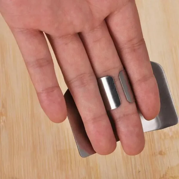 Kitchen Tool Accessories Stainless Steel Finger Guard — Vegetable Cutter Safety Tool, Finger Protector Tool - Image 4