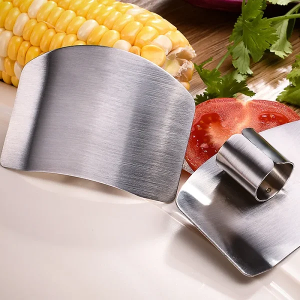 Kitchen Tool Accessories Stainless Steel Finger Guard — Vegetable Cutter Safety Tool, Finger Protector Tool - Image 3